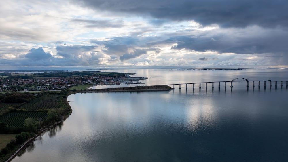 Drone shot from Rudkøbing, Denmark.