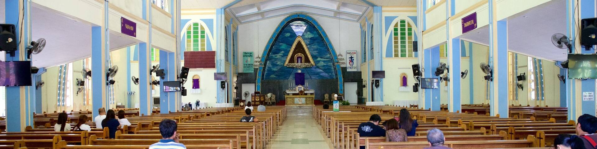 Our Lady of the Rule Church showing interior views, religious elements and a church or cathedral