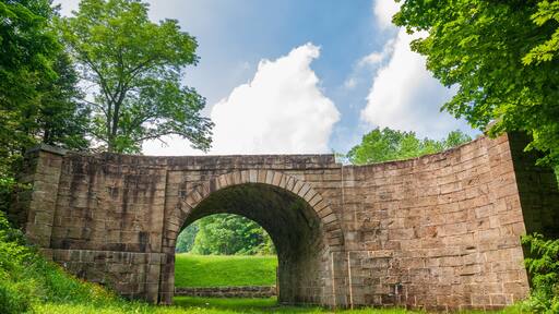 Bridge at the Allegheny Portage Railroad National Historic Site, first railroad constructed through the Allegheny Mountains in central Pennsylvania