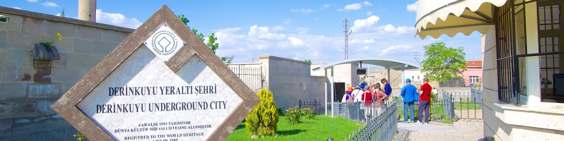 Derinkuyu Underground City featuring signage