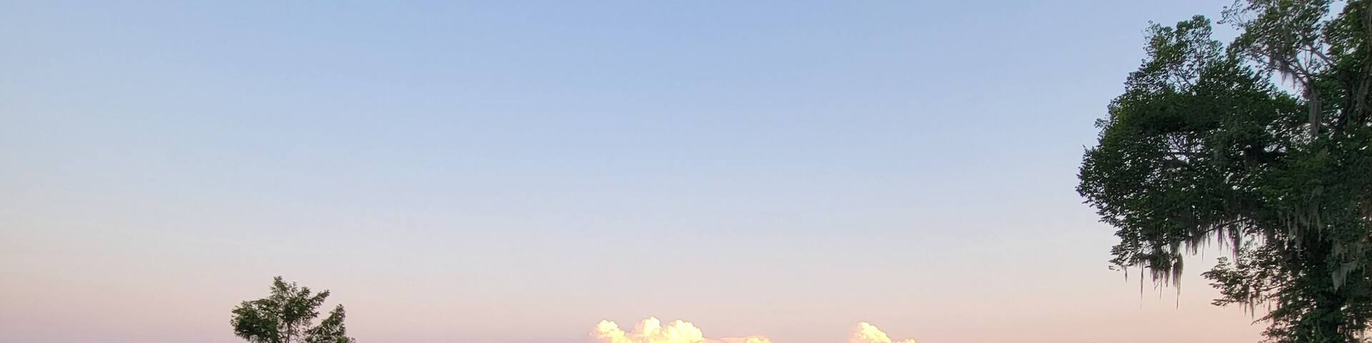 sunset over the lake