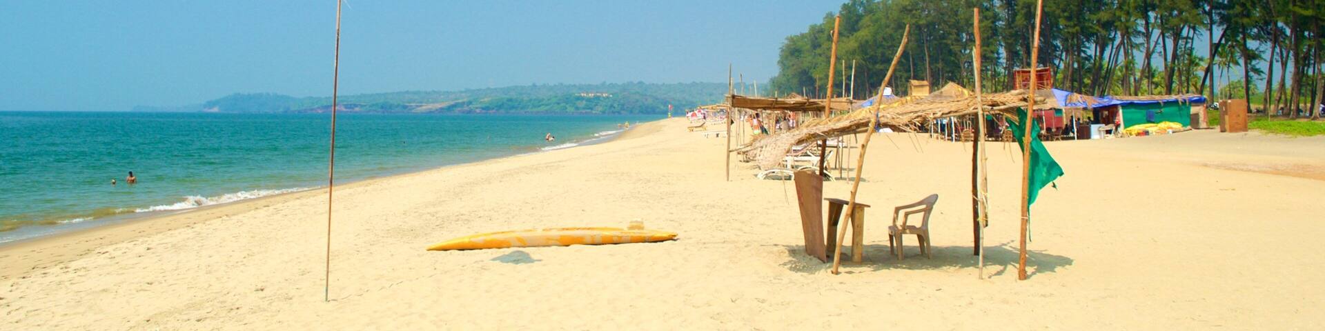 Querim Beach showing a sandy beach, tropical scenes and general coastal views