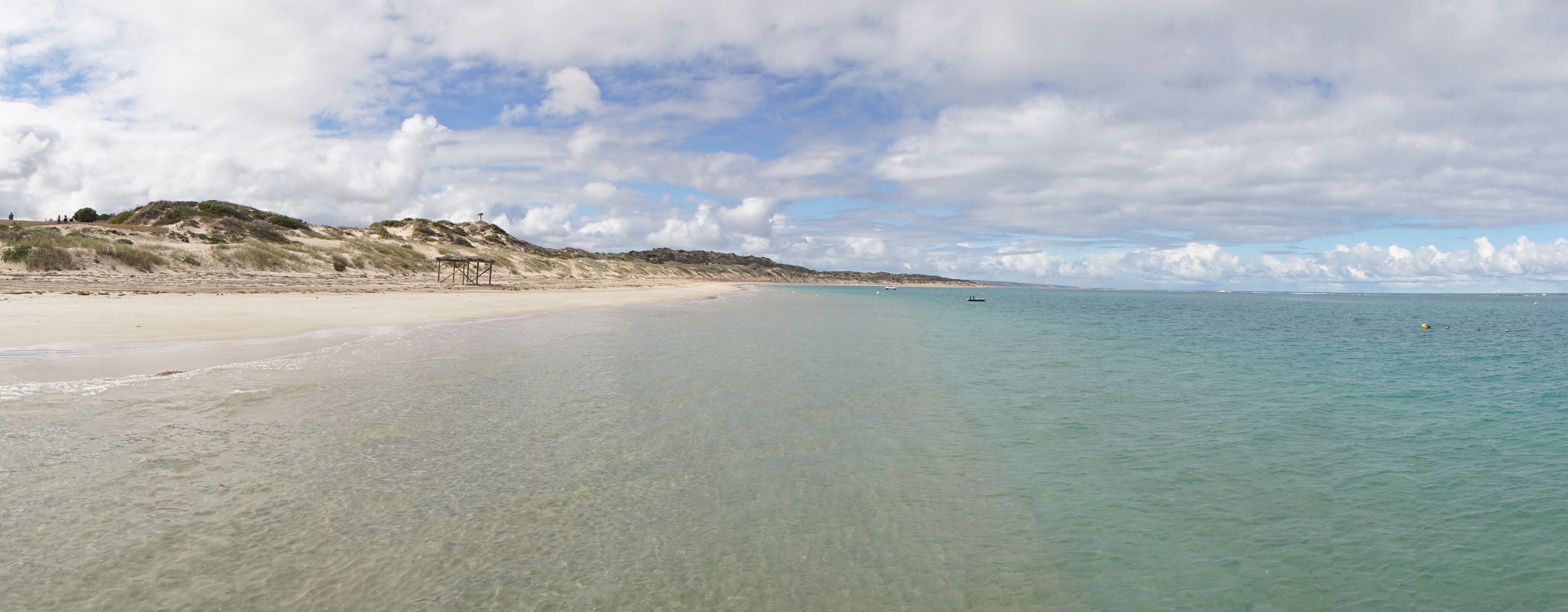 Pink Lake at Geraldton in Western Australia.