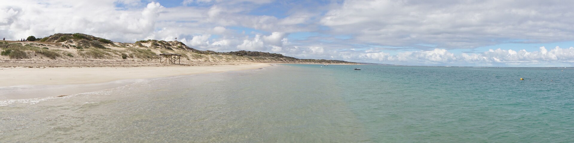 Pink Lake at Geraldton in Western Australia.