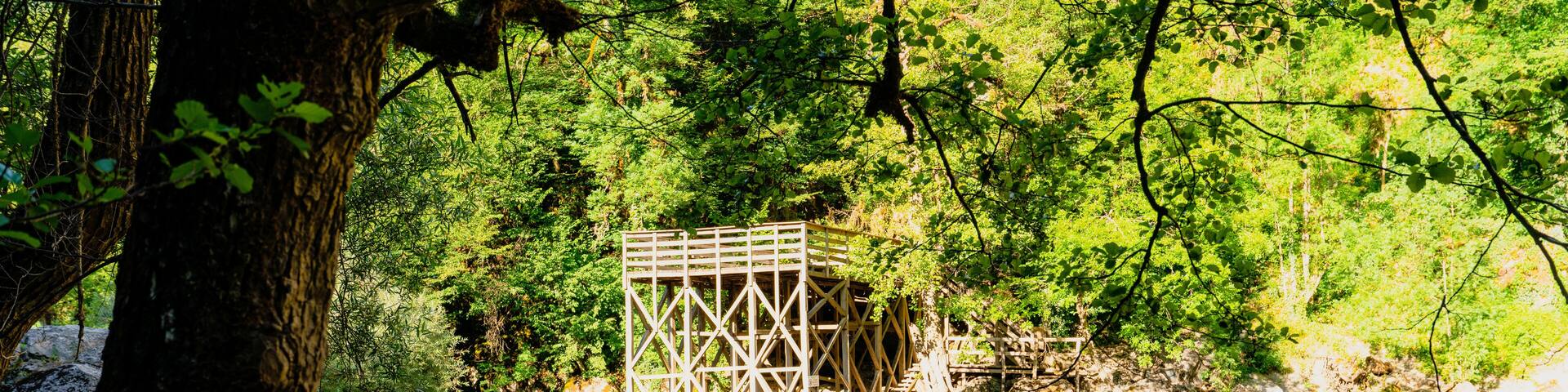Pinarbasi, Kastamonu/Turkey-July 11 2020: People enjoy in waterfall. Ilica waterfalls