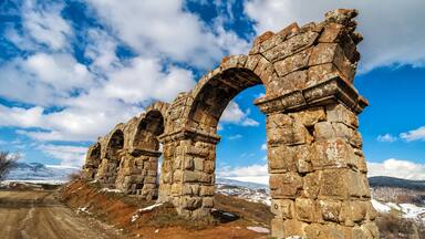 Historic Aqueducts Yalvac Turkey