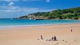 St Brelade\'s Bay Beach which includes landscape views, general coastal views and a sandy beach