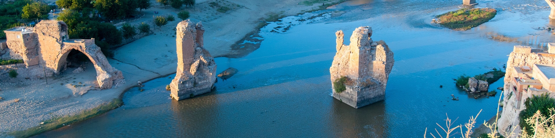 Batman, Turkey. Hasankeyf village (Southeastern Anatolia). Aeria