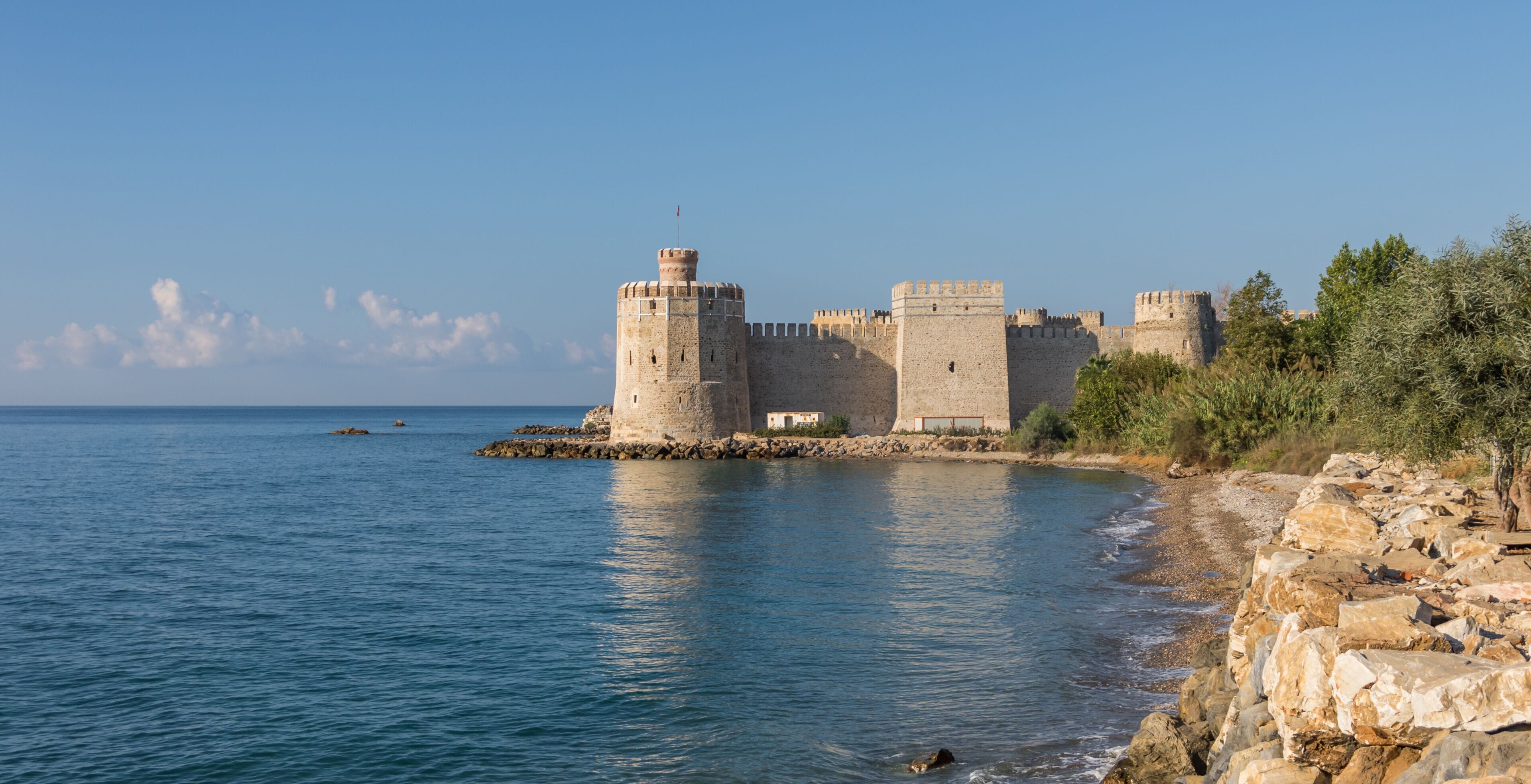 Anamur, Turkey - built by the rulers of the Armenian Kingdom of Cilicia, the Namure Castle is one of the main landmarks on the way between Adana and Antalya