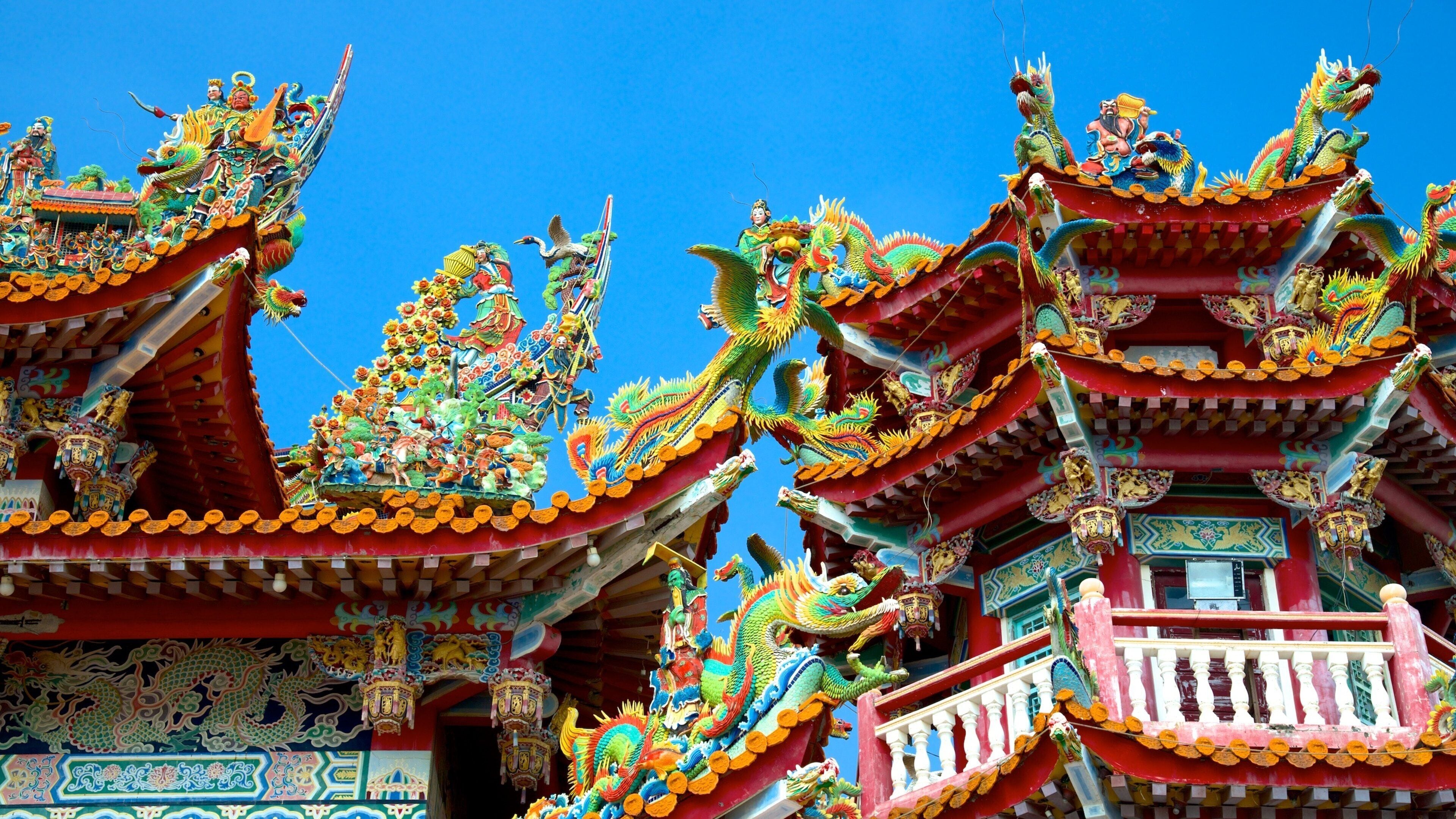 Taijiang National Park featuring a temple or place of worship
