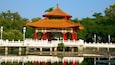 Tainan Park showing a park and a lake or waterhole