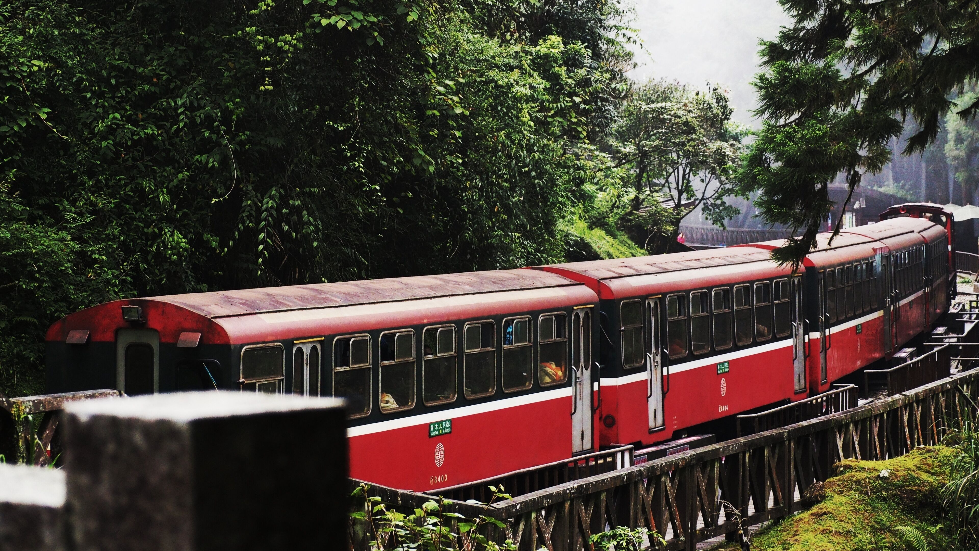 Old Wooden Railway in Alishan Forest Recreation area in Chiayi, Taiwan.; Shutterstock ID 688836826; purchase_order: SF 06557000; job: ; client: ; other: