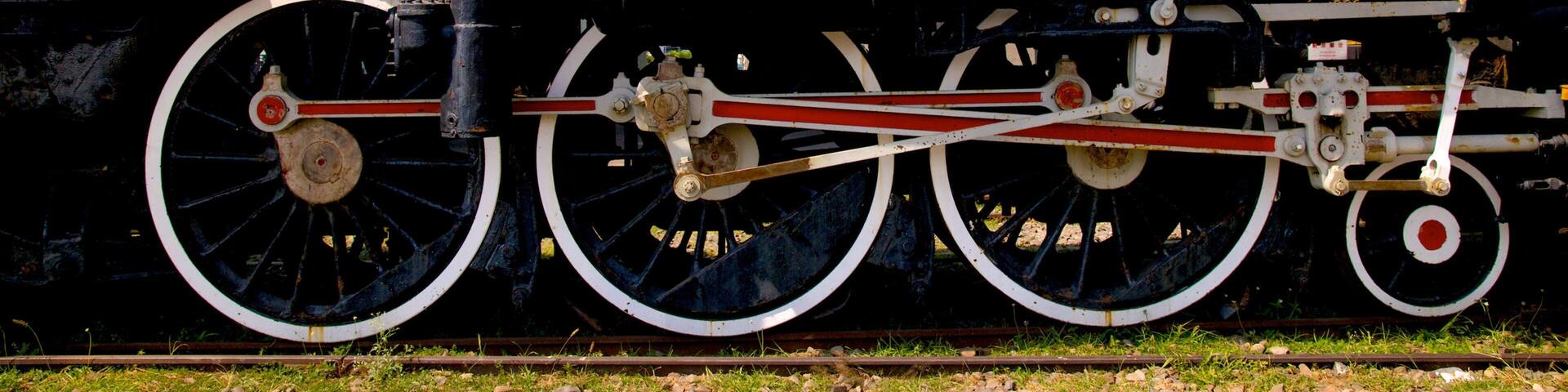 Eisenbahnmuseum von Takao welches beinhaltet Eisenbahnbetrieb