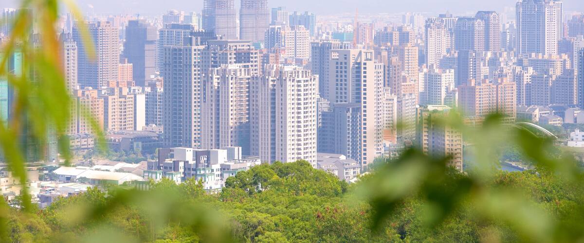 Caishan Natural Park which includes a city