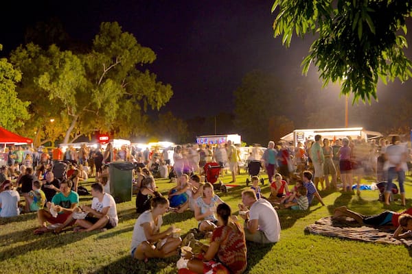 Town Beach mit einem bei Nacht, Märkte und Garten
