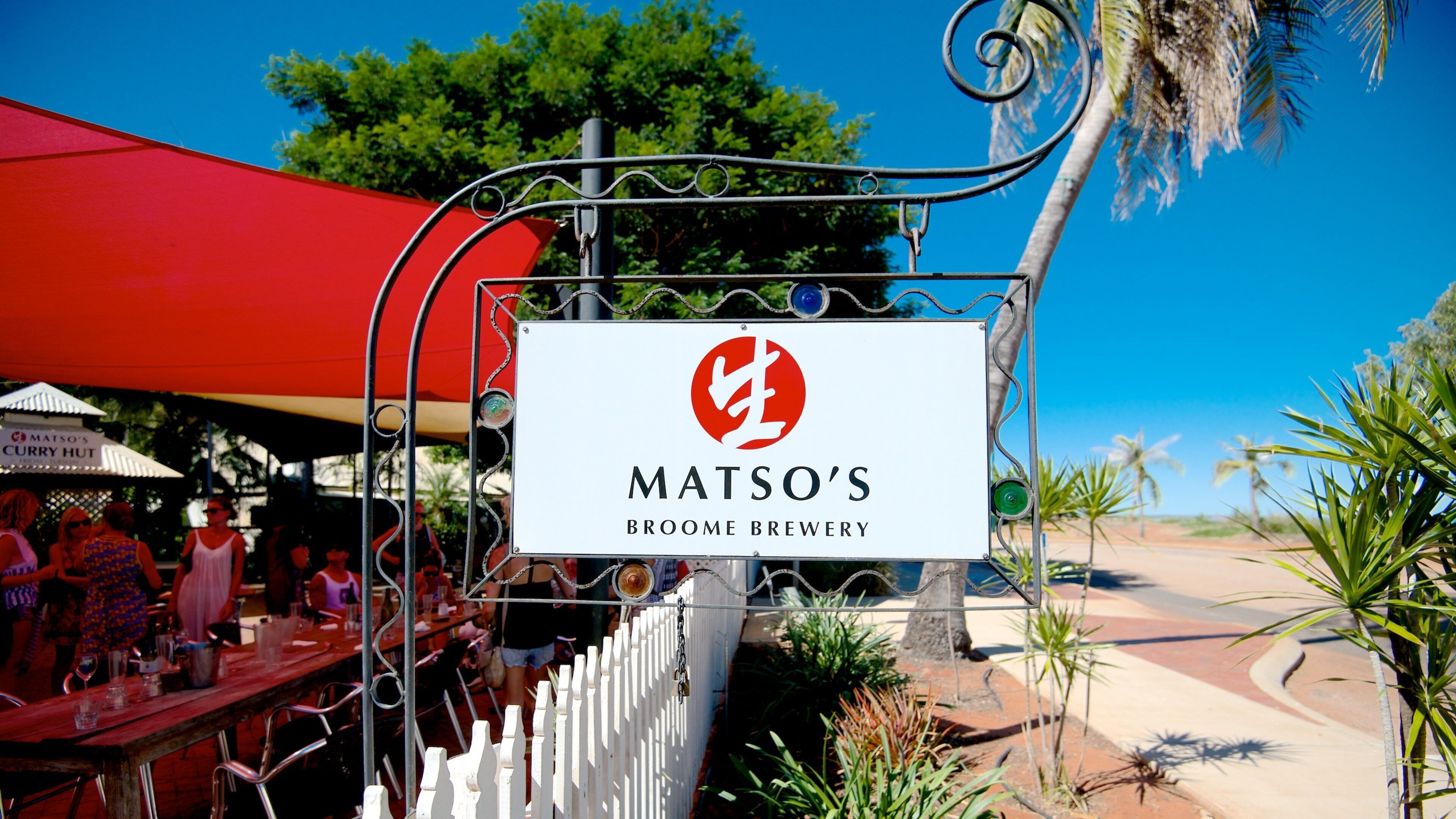 Fábrica de cerveza de Matso mostrando señalización