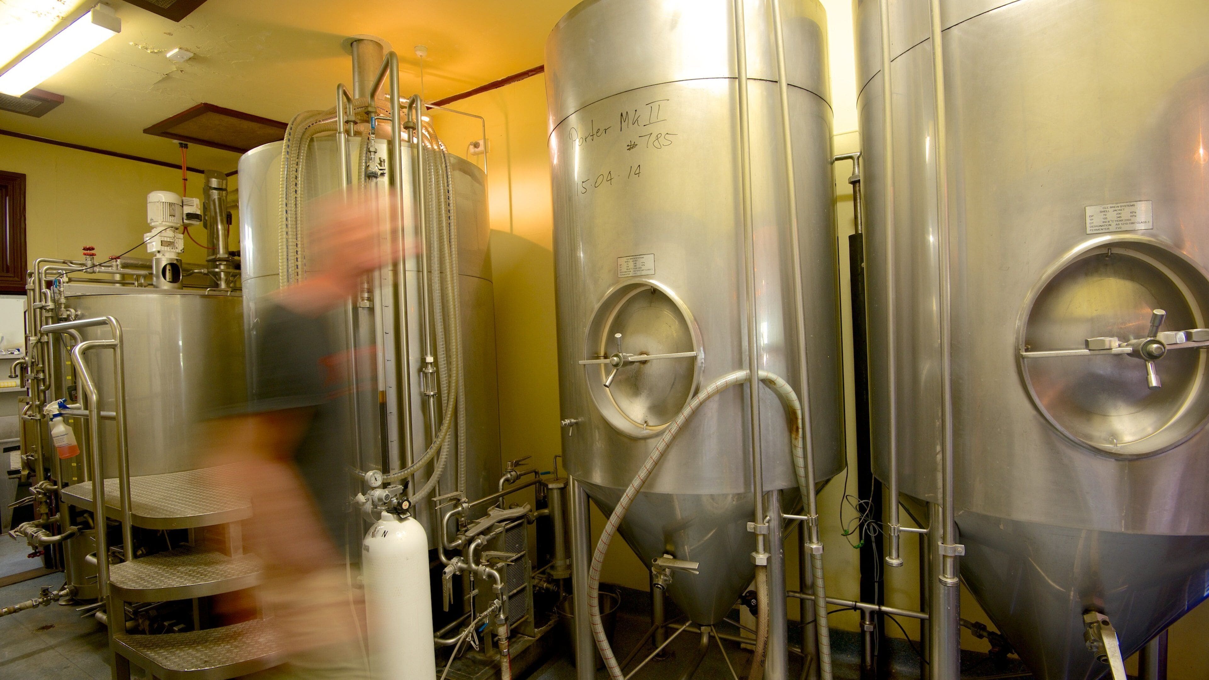 Matso\'s Brewery featuring industrial elements and interior views