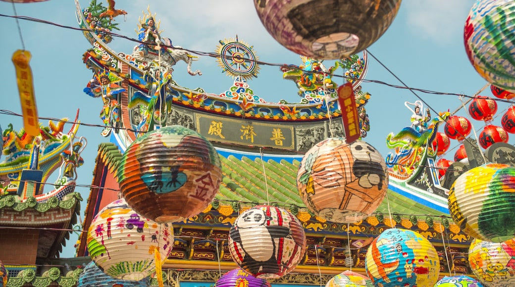 Lantern Festival during lunar new year in Pu Chi Temple, traditional Chinese characters shows on the roof, in Tainan City, Taiwan., Shutterstock ID 576498280, SF SSA Case with Manager Approval: Case 0