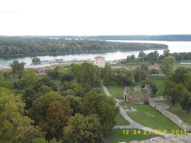This is the view from the top of the Kalemegdan.