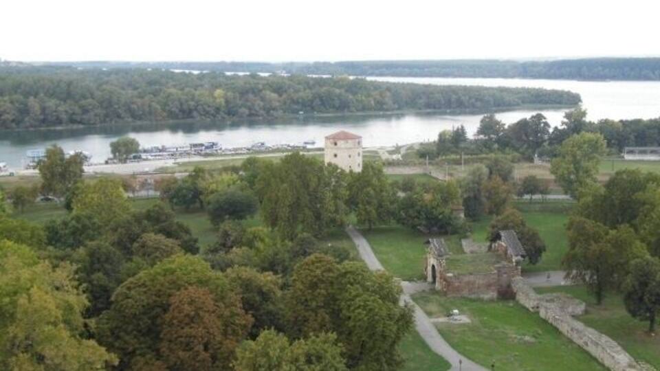 This is the view from the top of the Kalemegdan.