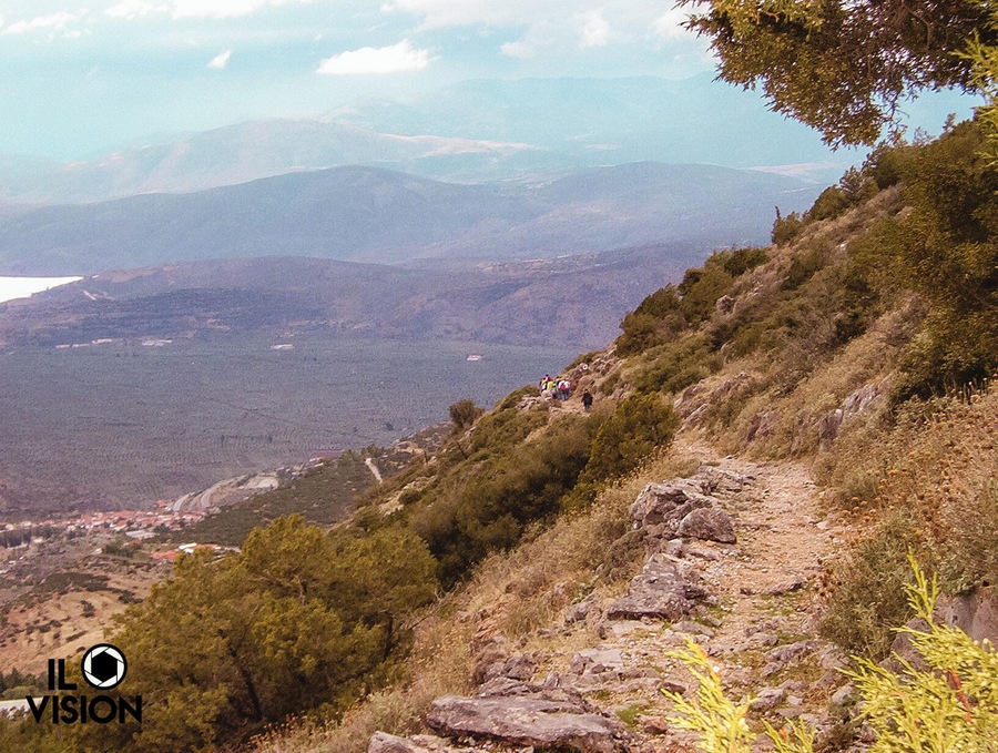 Mount Parnassus is a mountain of limestone in central Greece that towers above Delphi, north of the Gulf of Corinth, and offers scenic views of the surrounding olive groves and countryside.
