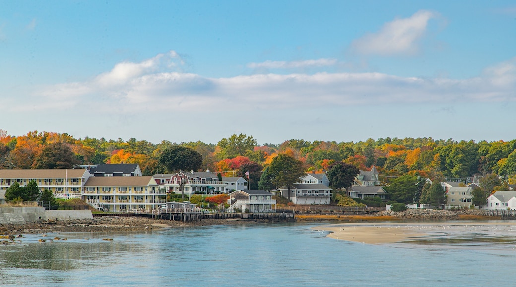 Marginal Way showing a river or creek and a coastal town