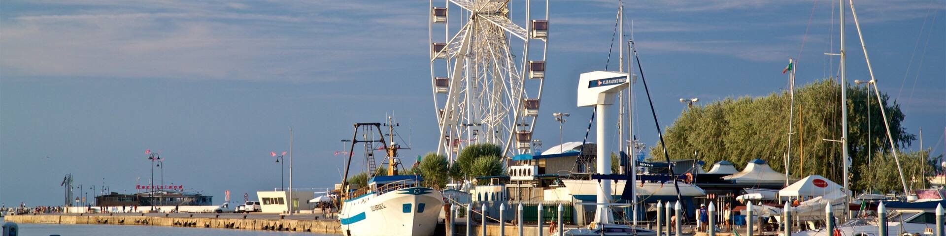 Rimini Ferris Wheel showing a bay or harbor