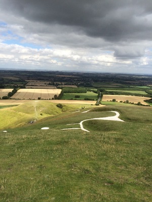 Storm clouds over the Uffington White Horse