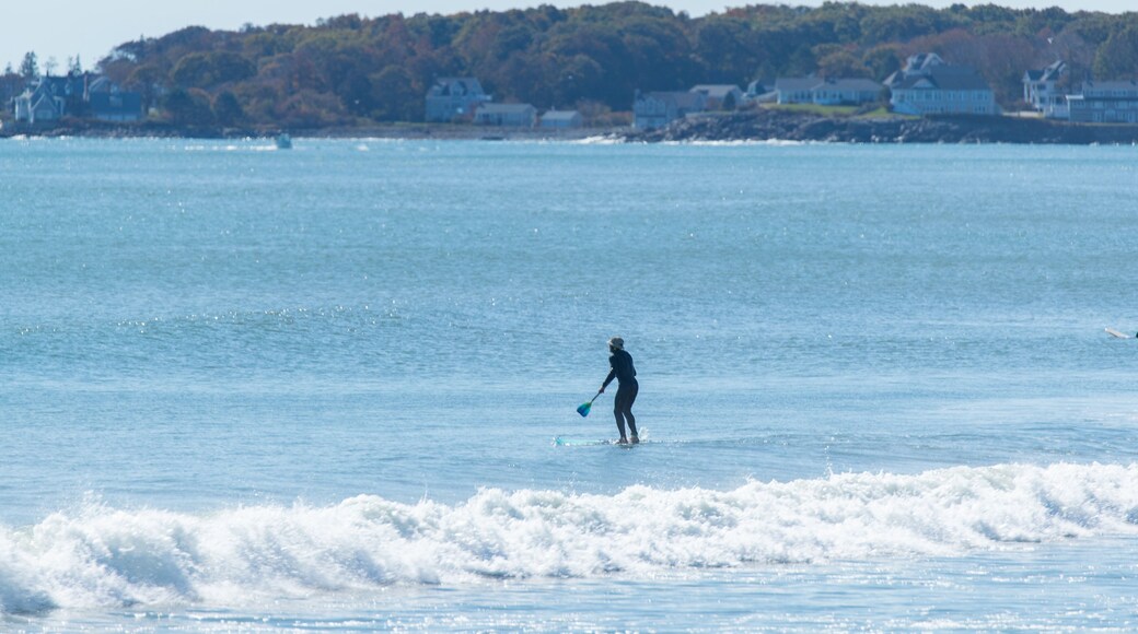 Long Sands Beach which includes kayaking or canoeing, general coastal views and waves