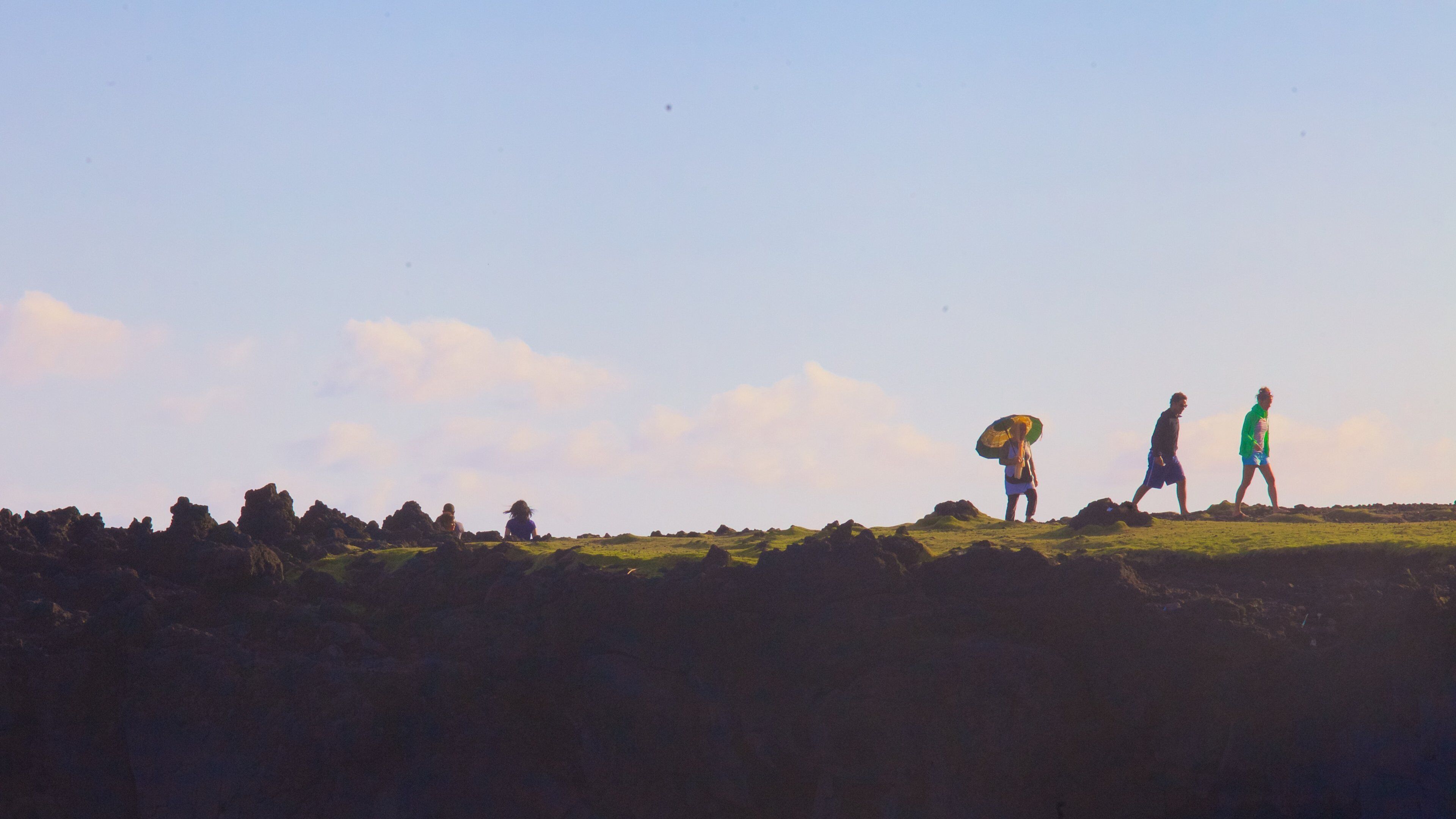 Cape Mechant as well as a small group of people