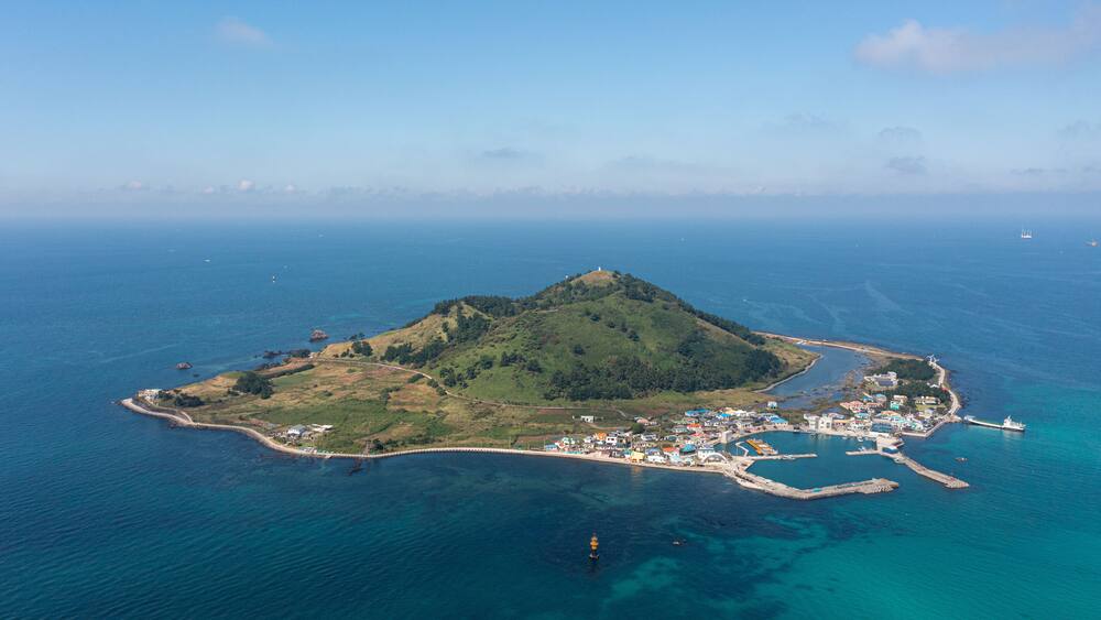 Beautiful sea in various time zones of Jeju Island, South Korea