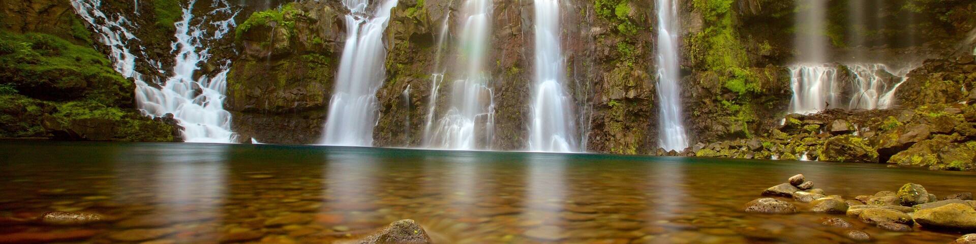 La Réunion montrant lac ou étang et chute d\'eau