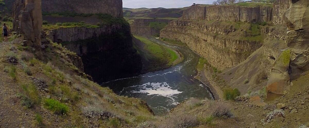 Palouse Falls State Park has amazing views everywhere you look. The geology of the area is very unique. The waterfall (not shown in this picture) is 198 ft. tall. The park also provides picnic and camping areas as well.