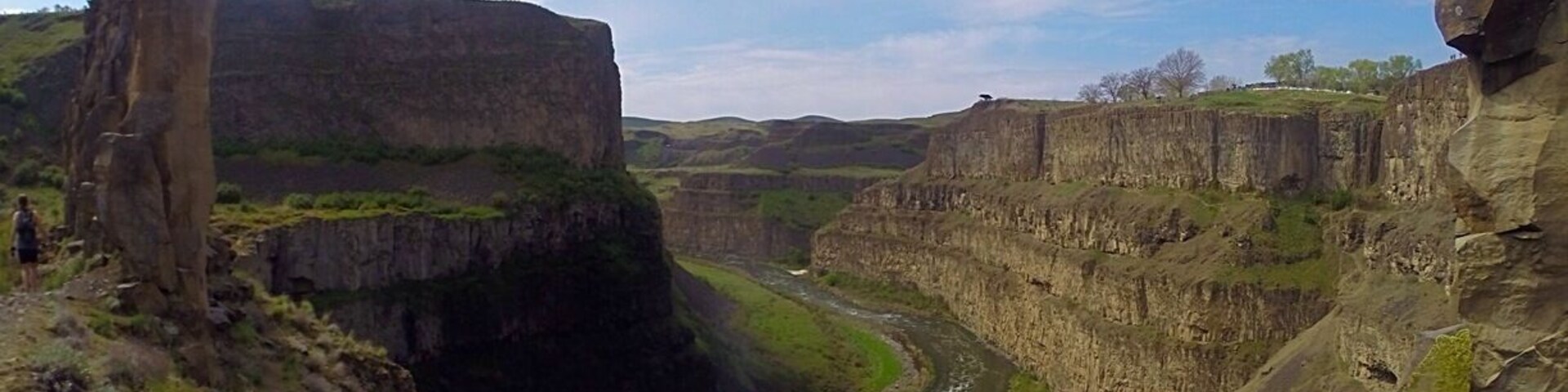 Palouse Falls State Park has amazing views everywhere you look. The geology of the area is very unique. The waterfall (not shown in this picture) is 198 ft. tall. The park also provides picnic and camping areas as well.