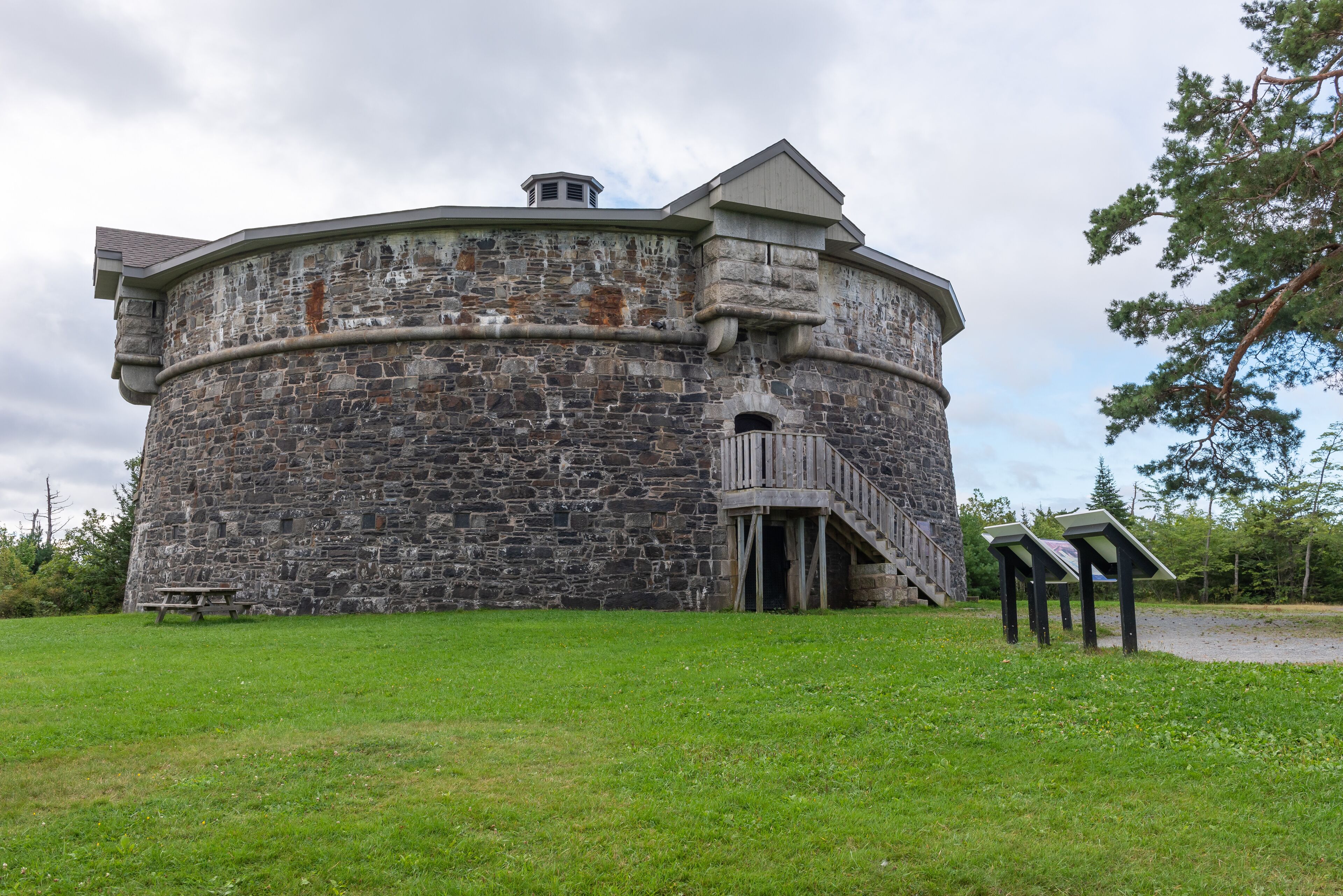 The Prince of Wales Tower National Historic Site in the Point Pleasant Park of the city of Halifax (Nova-Scotia, Canada)