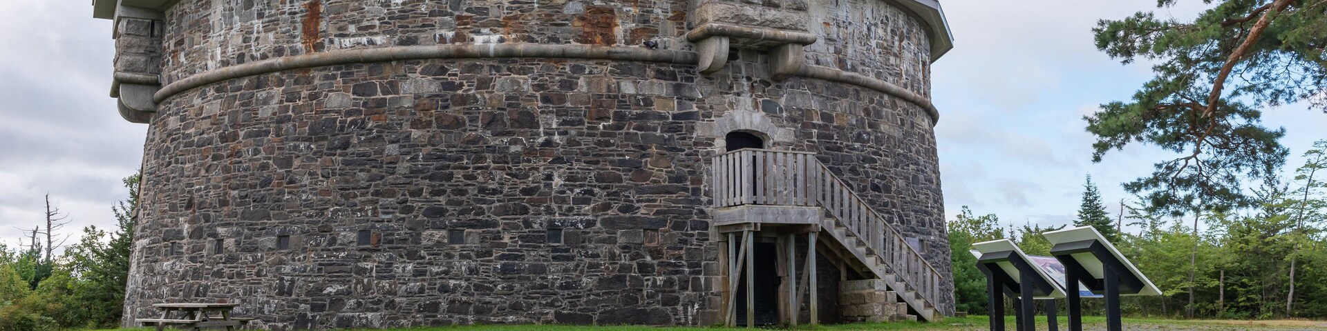 The Prince of Wales Tower National Historic Site in the Point Pleasant Park of the city of Halifax (Nova-Scotia, Canada)