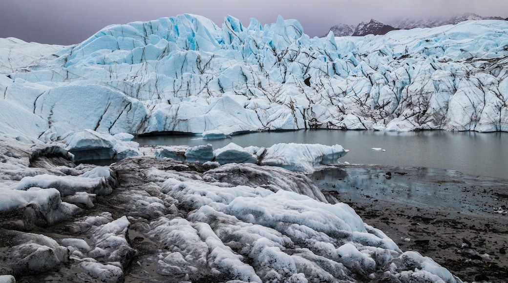 Matanuska Glacier in one of the largest inland glaciers in the World. Between Palmer and Glennallen, Alaska, USA.