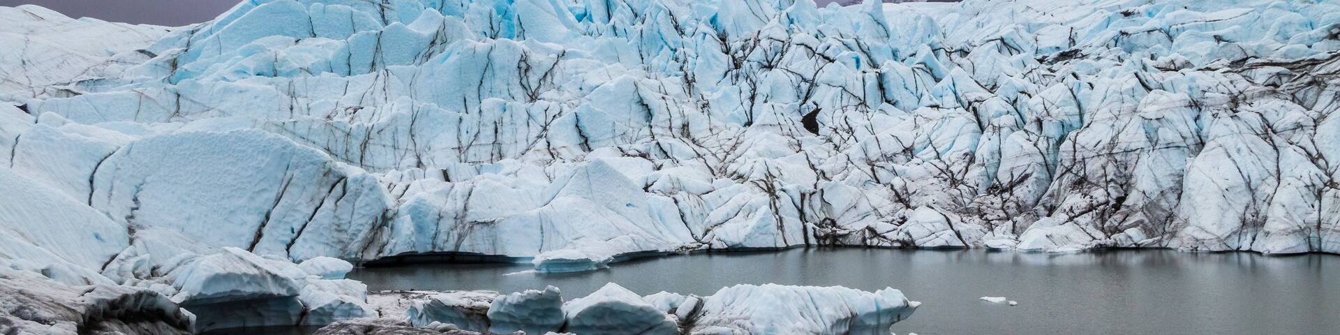 Matanuska Glacier in one of the largest inland glaciers in the World. Between Palmer and Glennallen, Alaska, USA.