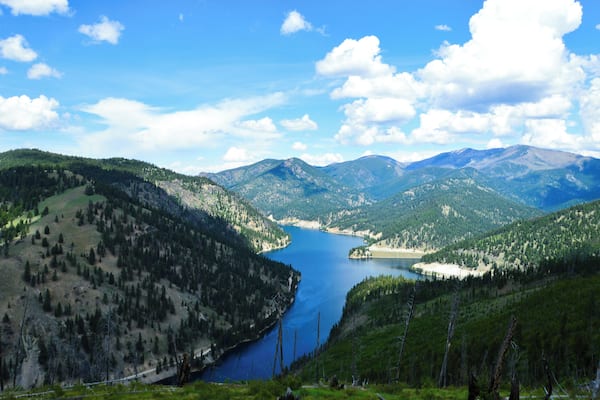 If you take the dirt road that circles around the water, there are a full pull offs that end with gorgeous views of the area.