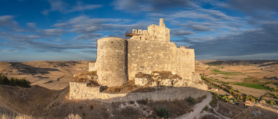 Castle of Castrojeriz Unveiled - A Breathtaking Panorama of Timeless Ruins, Spain
