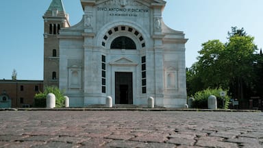 Italy, 2 June 2022. The church of Sant'Antonio di Padova in the center of Predappio in the province of Forli Cesena in Emilia Romagna