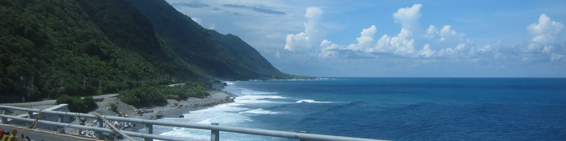 Coastal road in Hualien County, Taiwan.