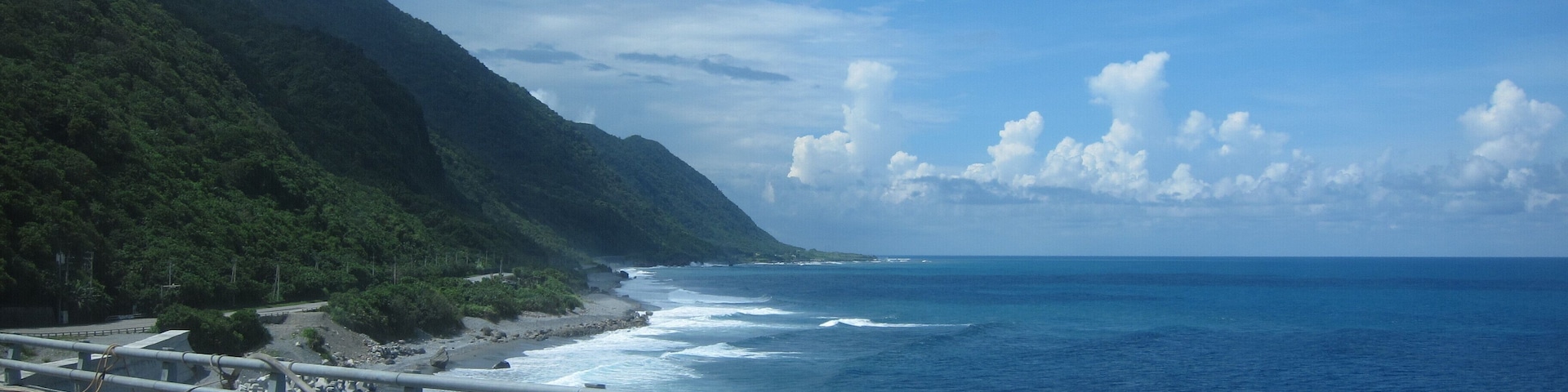 Coastal road in Hualien County, Taiwan.