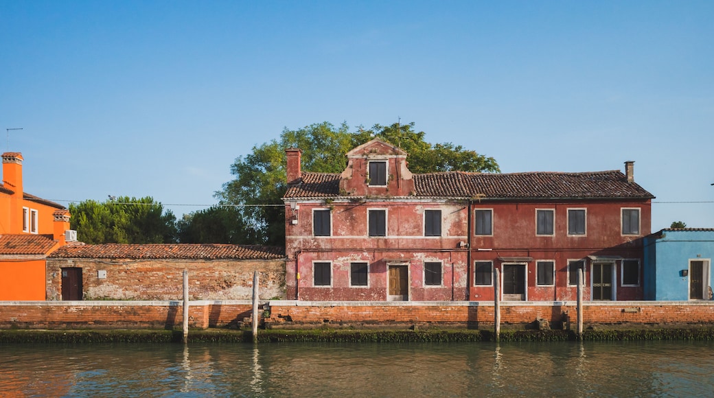 Colourful houses on island of Mazzorbo, near Burano, Venice, Italy
