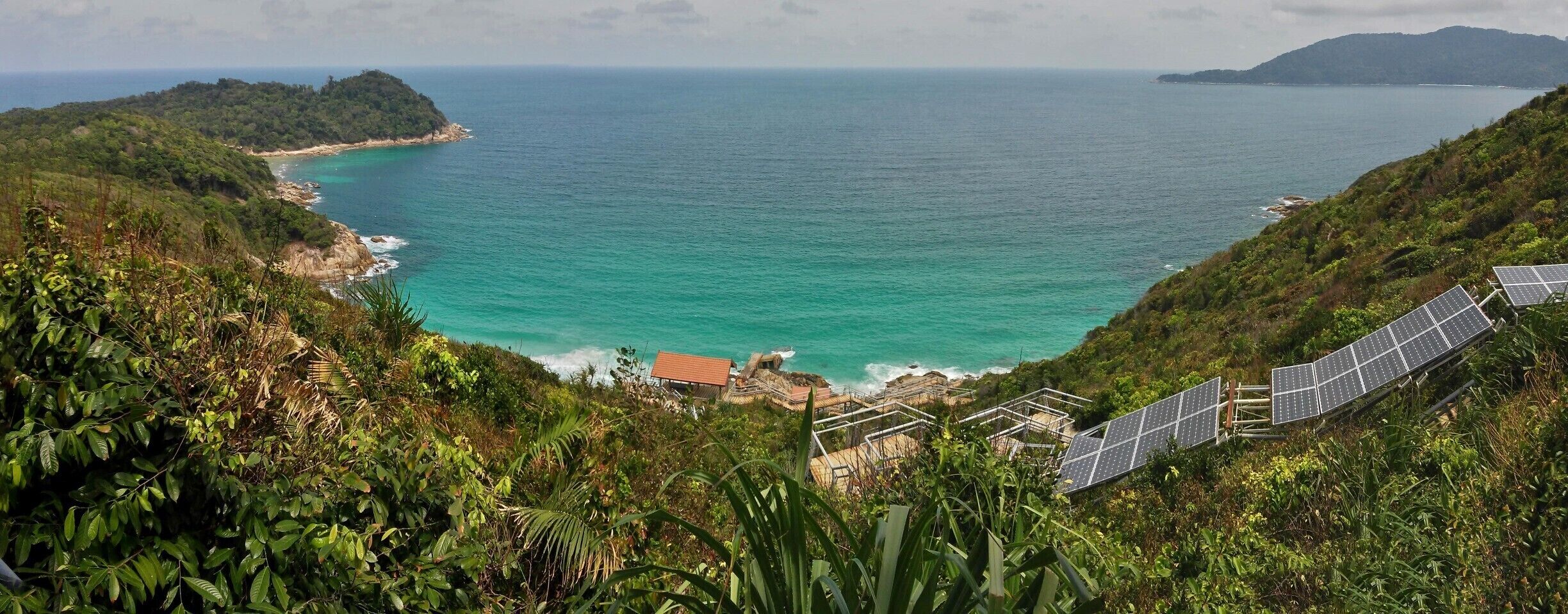Perhentian Kecil is a little known island "resort" off the coast of Malaysia. Kecil is actually one of two islands - Perhentian Besar "large island" and Perhentian Kecil "small island". Of the two, Kecil is the less frequented and most peaceful. Many hidden, white sandy beaches wait to be discovered during a hike that leads to a scenic view on the other side of the island. #Green