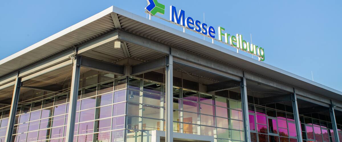 Messe Freiburg featuring signage
