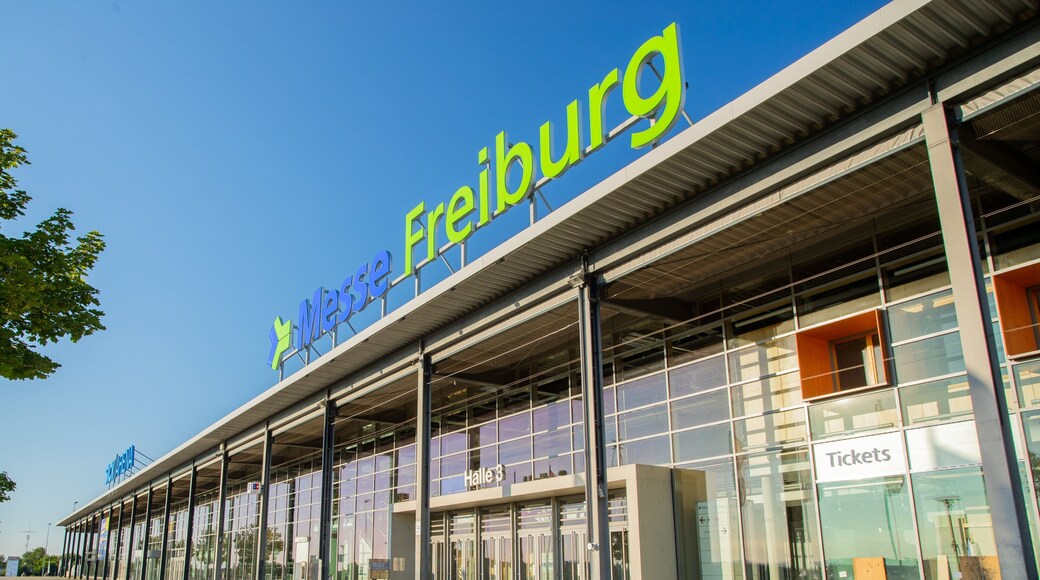 Messe Freiburg featuring signage
