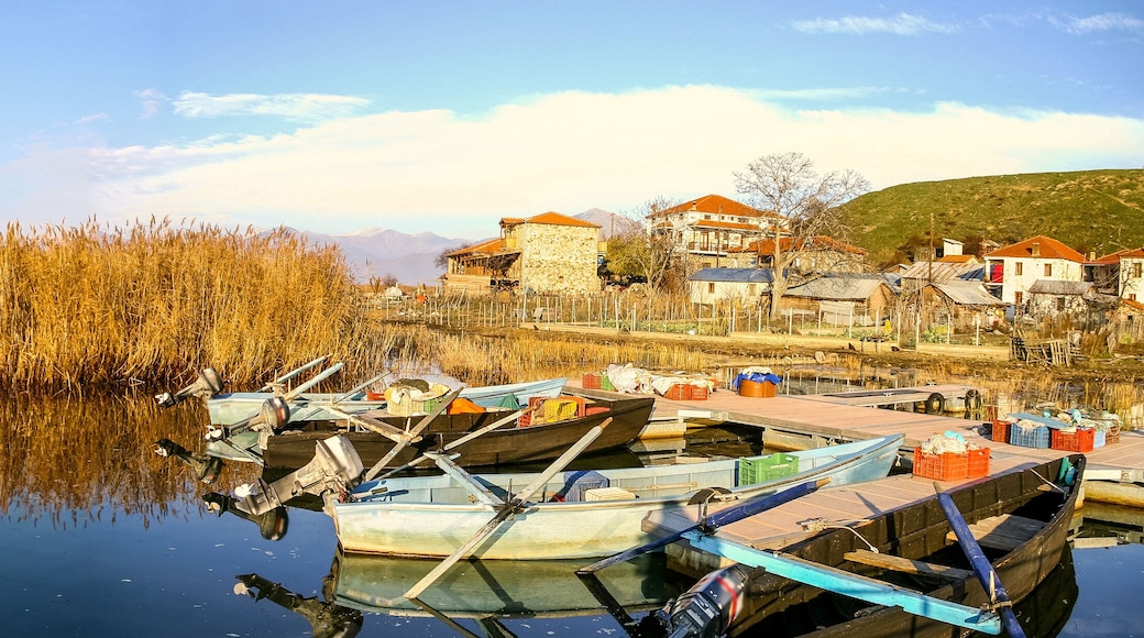 Agios Achillios village at Prespes Lake in western Macedonia, Greece