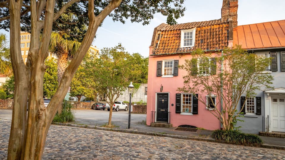 Pink House Gallery featuring a house