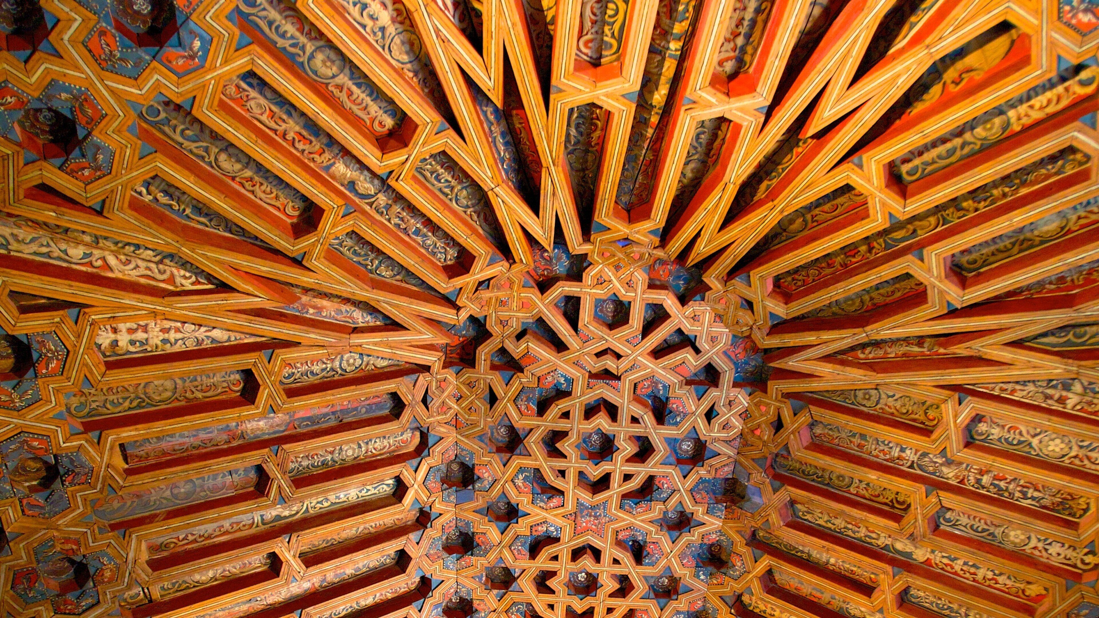 Madraza of Granada showing chateau or palace, interior views and art